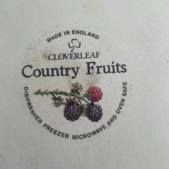 Cloverleaf Country Fruits Quiche Dish Tart Flan Pie Plate Green 9” - Picture 6 of 7